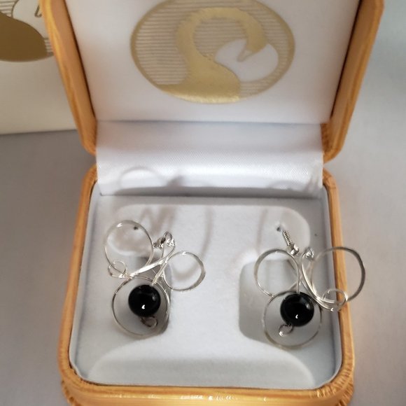 Handmade Sterling, Onyx earrings, necklace NWOT ** - Picture 3 of 5